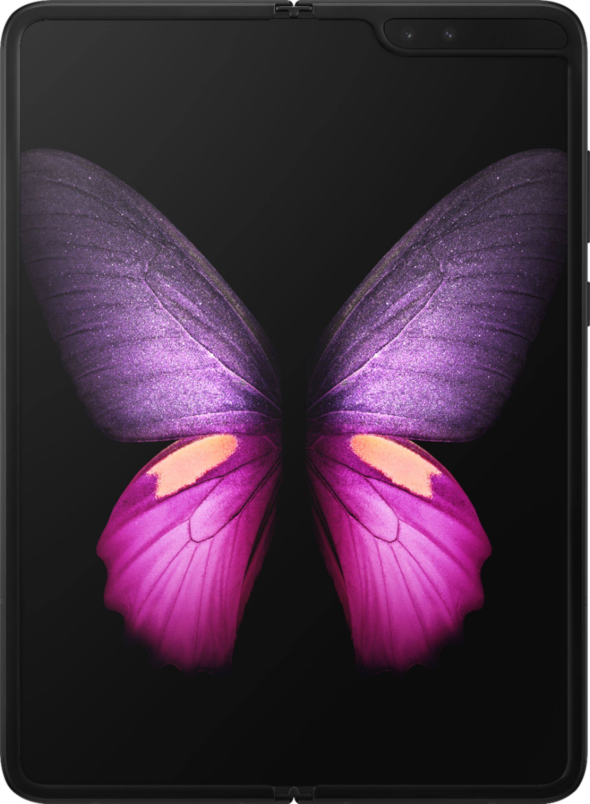 Back. Samsung - Geek Squad Certified Refurbished Galaxy Fold with 512GB Memory Cell Phone (Unlocked) - Cosmos Black.