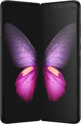 Samsung - Geek Squad Certified Refurbished Galaxy Fold with 512GB Memory Cell Phone (Unlocked) - Cosmos Black - Front_Zoom