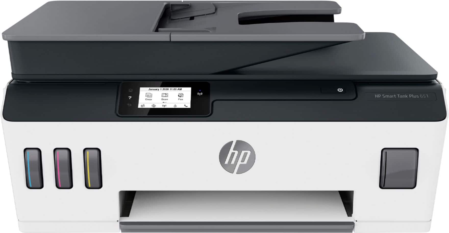 Angle. HP - Smart Tank Plus 651 Wireless All-In-One Supertank Inkjet Printer with up to 2 Years of Ink Included - White.