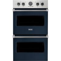 Viking - Professional 5 Series 30" Built-In Double Electric Convection Wall Oven - Slate Blue - Front_Zoom