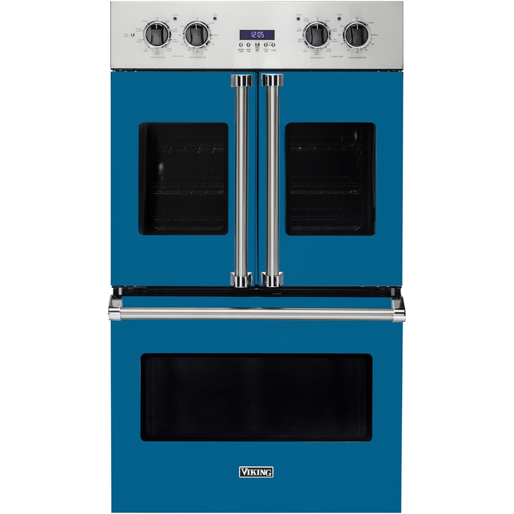 Viking – Professional 7 Series 30″ Built-In Double Electric Convection Wall Oven – Alluvial Blue