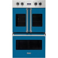 Viking - Professional 7 Series 30" Built-In Double Electric Convection Wall Oven - Alluvial Blue - Front_Zoom