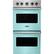 Front. Viking - Professional 5 Series 27" Built-In Double Electric Convection Wall Oven - Bywater Blue.