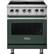 Front. Viking - Professional 5 Series 4.7 Cu. Ft. Freestanding Electric Induction True Convection Range with Self-Cleaning - Blackforest green.