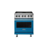 Viking - Professional 5 Series 4.7 Cu. Ft. Freestanding Electric True Convection Range with Self-Cleaning - Alluvial Blue - Front_Standard