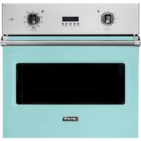 Viking - Professional 5 Series 30" Built-In Single Electric Convection Oven - Bywater Blue - Front_Zoom