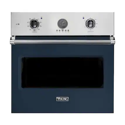 Front. Viking - Professional 5 Series 30" Built-In Single Electric Convection Oven - Slate Blue.