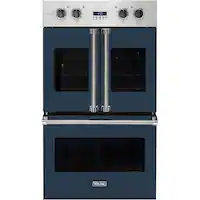 Viking - Professional 7 Series 30" Built-In Double Electric Convection Wall Oven - Blue - Front_Zoom