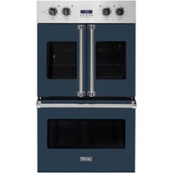 Viking - Professional 7 Series 30" Built-In Double Electric Convection Wall Oven - Slate Blue - Front_Zoom