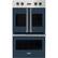 Front. Viking - Professional 7 Series 30" Built-In Double Electric Convection Wall Oven - Blue.