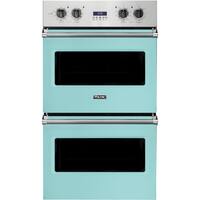 Viking - Professional 5 Series 30" Built-In Double Electric Convection Wall Oven - Bywater Blue - Front_Zoom