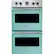 Front. Viking - Professional 5 Series 30" Built-In Double Electric Convection Wall Oven - Bywater Blue.