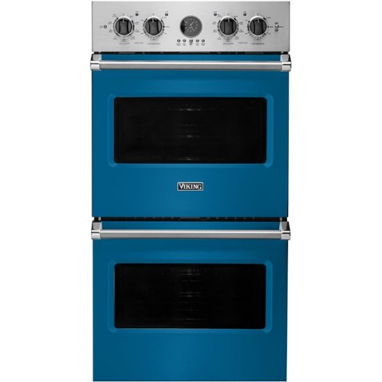 Viking – Professional 5 Series 27″ Built-In Double Electric Convection Wall Oven – Alluvial Blue