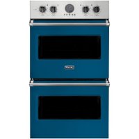 Viking - Professional 5 Series 30" Built-In Double Electric Convection Wall Oven - Alluvial Blue - Front_Zoom