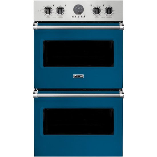 Viking – Professional 5 Series 30″ Built-In Double Electric Convection Wall Oven – Alluvial Blue