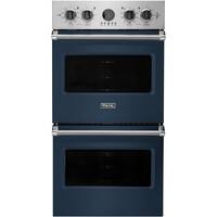 Viking - Professional 5 Series 27" Built-In Double Electric Convection Wall Oven - Slate Blue - Front_Zoom