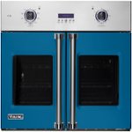 Front. Viking - Professional 7 Series 30" Built-In Single Electric Convection Oven - Alluvial Blue.