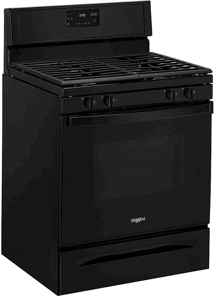 Angle View: Viking - Professional 5 Series 4.0 Cu. Ft. Freestanding Gas Convection Range - Blackforest green