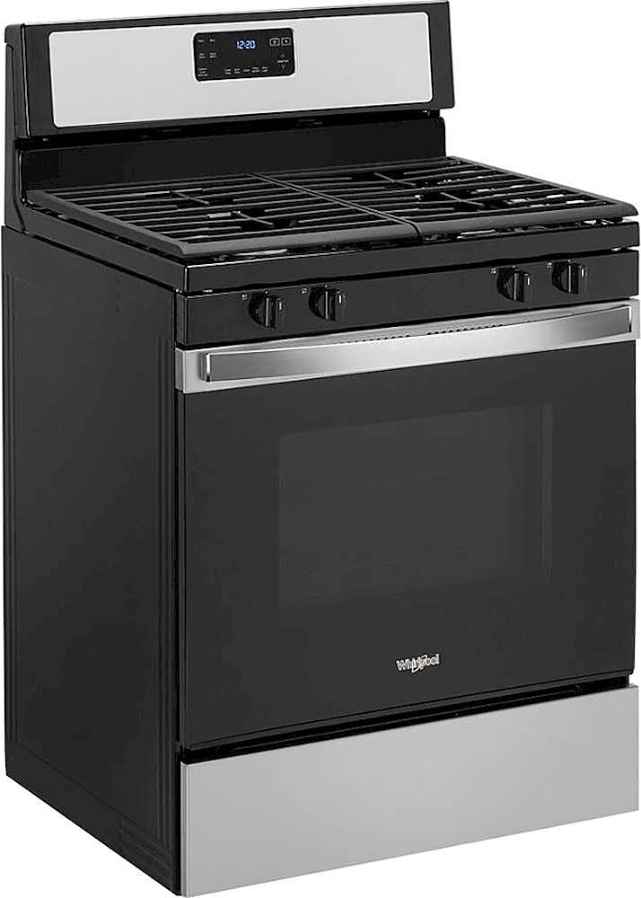 Angle View: Viking - Professional 5 Series 4.7 Cu. Ft. Freestanding Dual Fuel True Convection Range with Self-Cleaning - Blackforest green