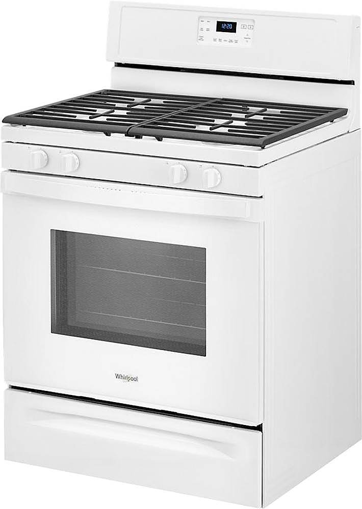 Left View: Viking - Professional 5 Series 7.3 Cu. Ft. Freestanding Double Oven Dual Fuel LP Gas Convection Range with Self-Cleaning - Cypress green