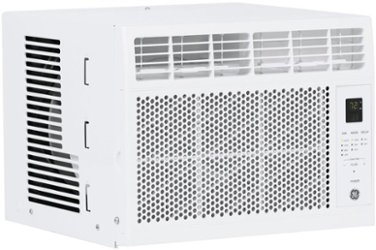 GE - 250 Sq. Ft. 6,000 BTU Window Air Conditioner with Remote - White - Front_Zoom