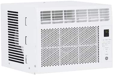 GE - 250 Sq. Ft. 6,000 BTU Window Air Conditioner with Remote - White - Front_Zoom