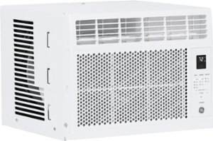 GE - 150 Sq. Ft. 5,000 BTU Window Air Conditioner with Remote - White - Front_Zoom