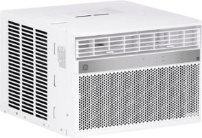 GE - 350 Sq. Ft. 8,000 BTU Smart Window Air Conditioner with WiFi and Remote - White - Front_Zoom