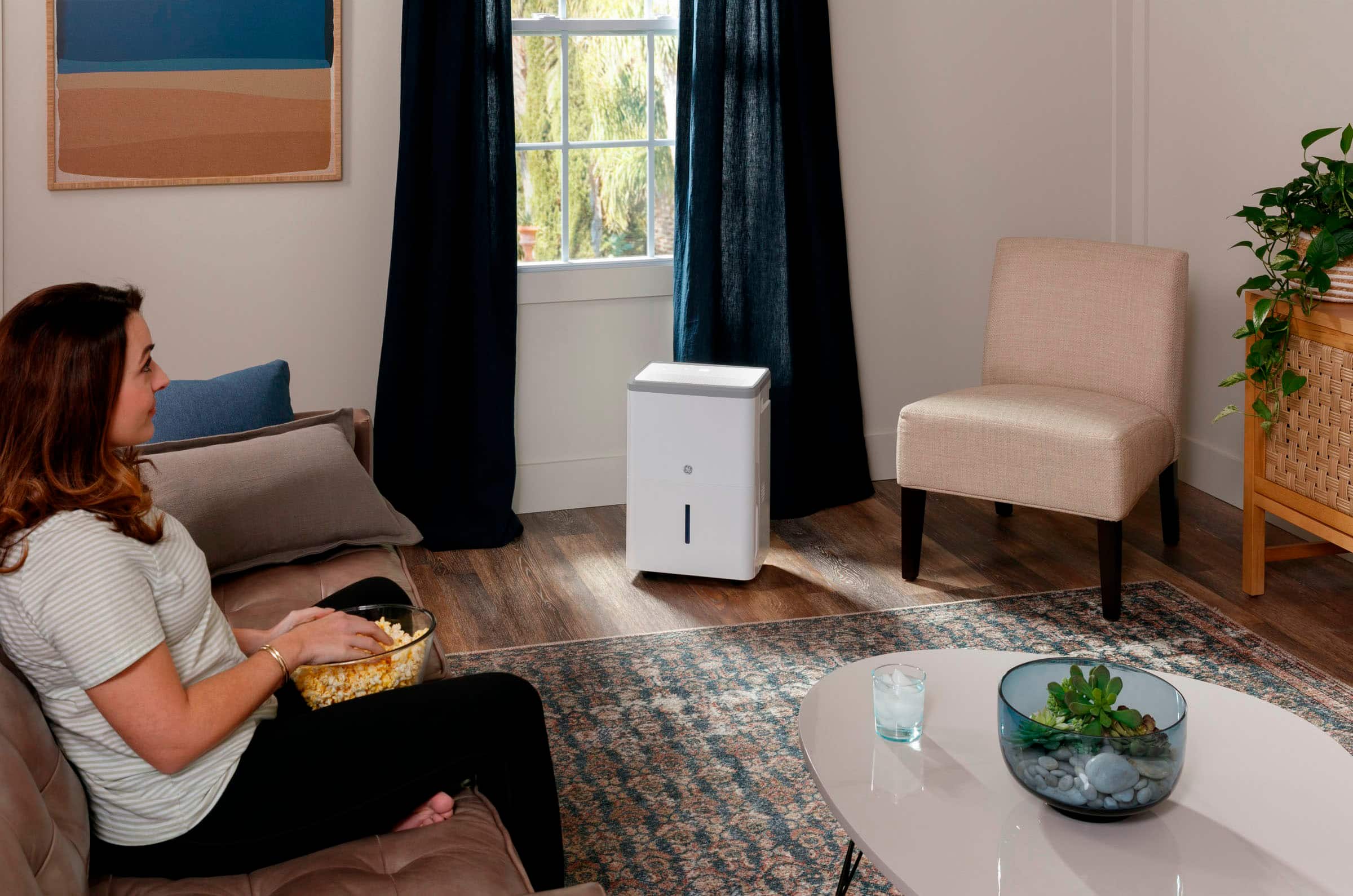 Alt View 11. GE - 35-Pint Portable Dehumidifier with Smart Dry - White.