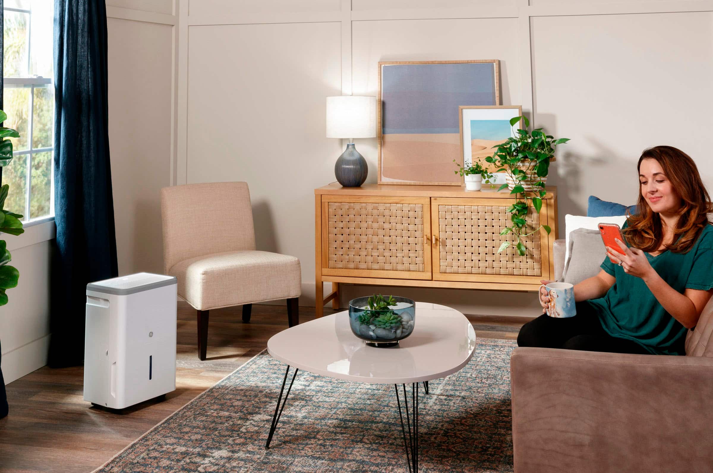 Alt View 12. GE - 35-Pint Portable Dehumidifier with Smart Dry - White.