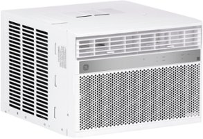 GE - 550 Sq. Ft. 12,000 BTU Smart Window Air Conditioner with WiFi and Remote - White - Front_Zoom