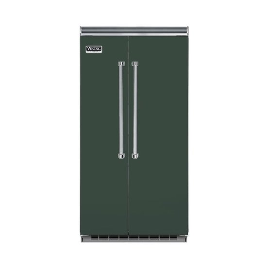 Viking – Professional 5 Series Quiet Cool 25.3 Cu. Ft. Side-by-Side Built-In Refrigerator – Blackforest Green