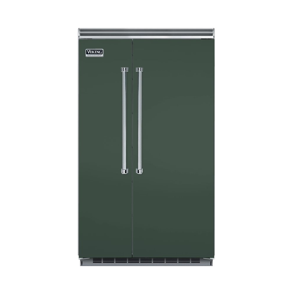 Viking – Professional 5 Series Quiet Cool 29.1 Cu. Ft. Side-by-Side Built-In Refrigerator – Blackforest Green