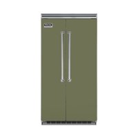 Viking - Professional 5 Series Quiet Cool 25.3 Cu. Ft. Side-by-Side Built-In Refrigerator - Cypress Green - Front_Zoom