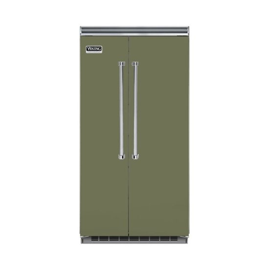 Front Zoom. Viking - Professional 5 Series Quiet Cool 25.3 Cu. Ft. Side-by-Side Built-In Refrigerator - Cypress green.