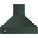 Front. Viking - Professional 5 Series 36" Externally Vented Range Hood - Blackforest Green.