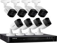 Front Zoom. Defender - 4K Security System 8-Channel, 8-Camera Indoor/Outdoor Wired 2160p 2TB DVR Surveillance System - Black.