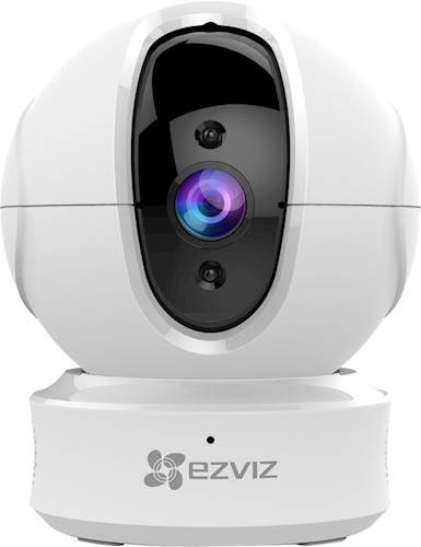 EZVIZ - Pan and Tilt Indoor 1080p Wi-Fi Wireless Network Surveillance Camera - Black/White