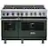 Front. Viking - 48"W 7-Series Dual Fuel Self-Clean Range-8 Burners - Green.