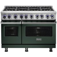 Viking - Professional 7 Series 7.3 Cu. Ft. Freestanding Double Oven Dual Fuel LP Gas Convection Range with Self-Cleaning - Blackforest green - Front_Zoom