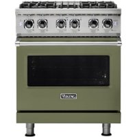 Viking - Professional 5 Series 4.7 Cu. Ft. Freestanding Dual Fuel True Convection Range with Self-Cleaning - Cypress green - Front_Zoom