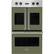 Front. Viking - Professional 7 Series 30" Built-In Double Electric Convection Wall Oven - Cypress Green.