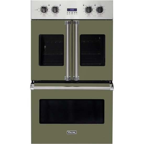 Viking – Professional 7 Series 30″ Built-In Double Electric Convection Wall Oven – Cypress Green