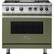 Front. Viking - 5-Series 5.6 Cu. Ft. Self-Cleaning Freestanding Dual Fuel Convection Range - Green.