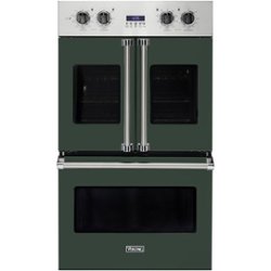 Viking - Professional 7 Series 30" Built-In Double Electric Convection Wall Oven - Blackforest green - Front_Zoom