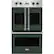 Front. Viking - Professional 7 Series 30" Built-In Double Electric Convection Wall Oven - Blackforest Green.