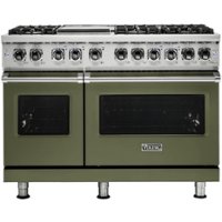Viking - Professional 5 Series Freestanding Double Oven Dual Fuel True Convection Range with Self-Cleaning - Cypress green - Front_Zoom