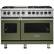 Front. Viking - 5-Series Dual Fuel Self-Clean 48"W Sealed Burner Range - Cypress Green.