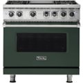 Viking - 5-Series 5.6 Cu. Ft. Self-Cleaning Freestanding Dual Fuel Convection Range - Green