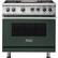 Front. Viking - 5-Series 5.6 Cu. Ft. Self-Cleaning Freestanding Dual Fuel Convection Range - Green.